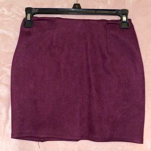 Newbury Kustom Maroon Velvet Skirt